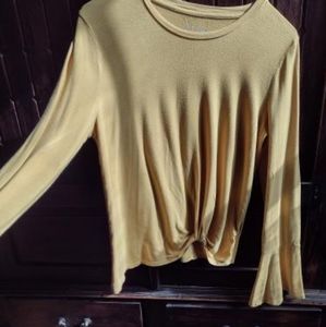Mustard colored long sleeve shirt